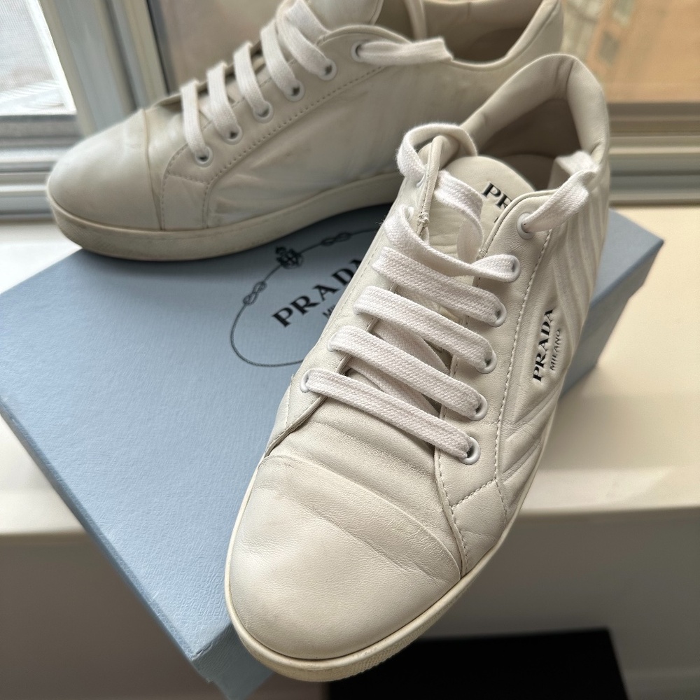 Prada White Sneaker Size 39.5